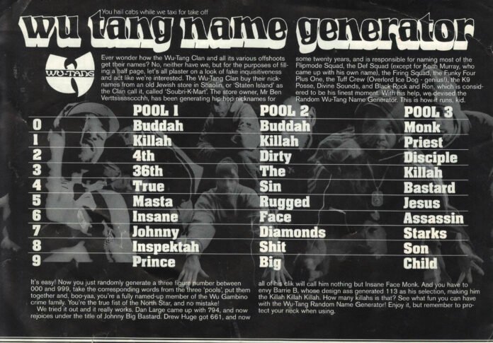 wu-tang-name-generator